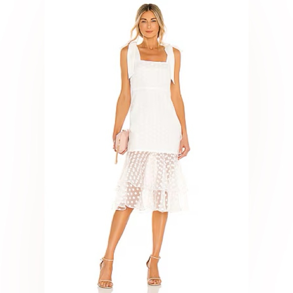 Lovers + Friends White Midi Dress